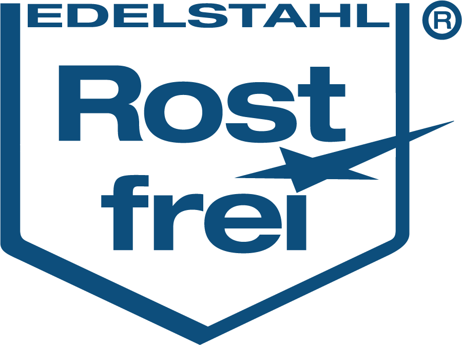 Rostfrei Logo blau